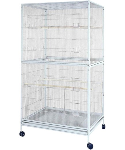 Parrot-Supplies Virginia Premium Extra Large Flight Cage / Indoor Aviary - White